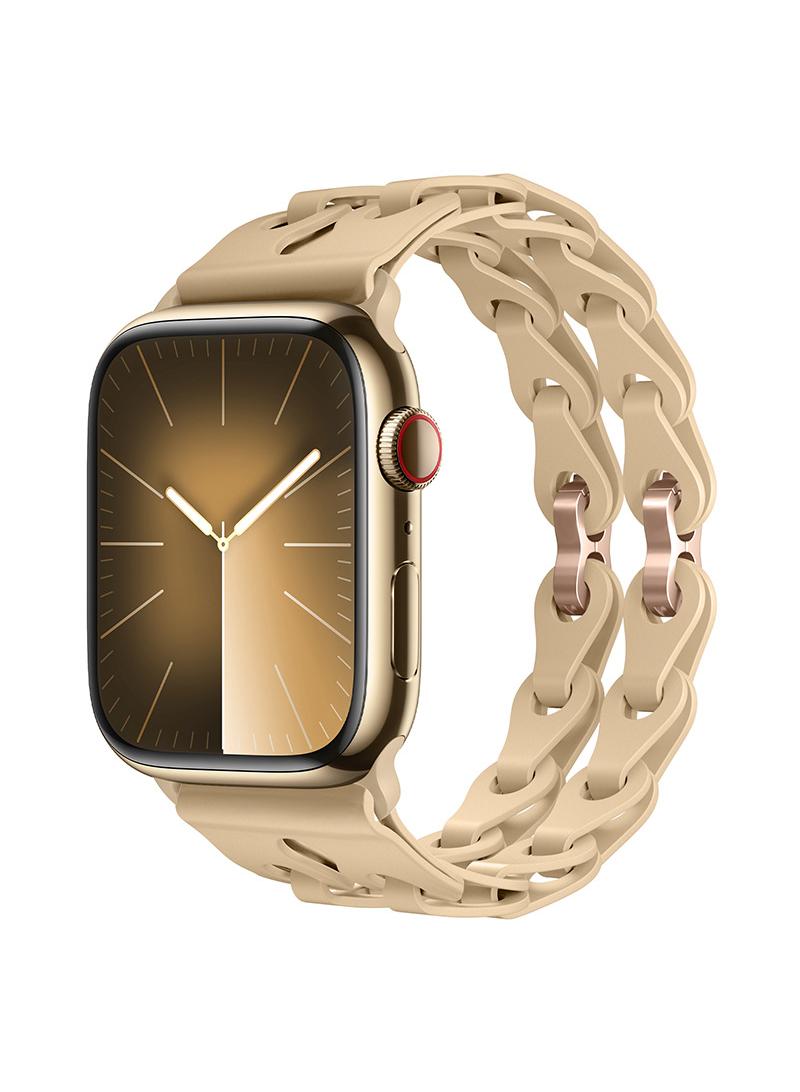 Y&D For Apple 42/44/45/49mm Fashion Hollow Silicone Bracelet Strap - Image 2