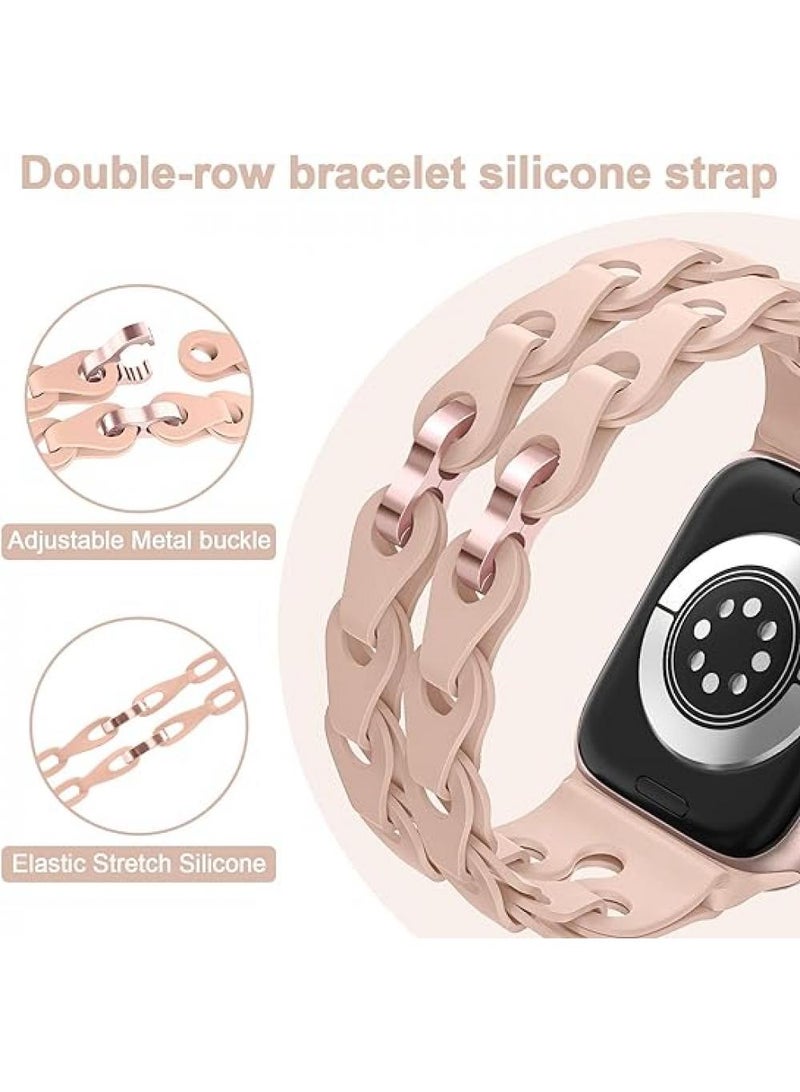 Y&D For Apple 42/44/45/49mm Fashion Hollow Silicone Bracelet Strap - Image 5