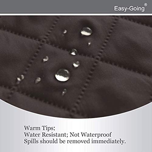 Easy-Going Reversible Couch Cover for 3 Cushion Couch Sofa Cover for Dogs Water Resistant Furniture Protector Cover with Foam Sticks Elastic Straps for Pet Cat (Sofa, Chocolate/Ivory) - Image 4