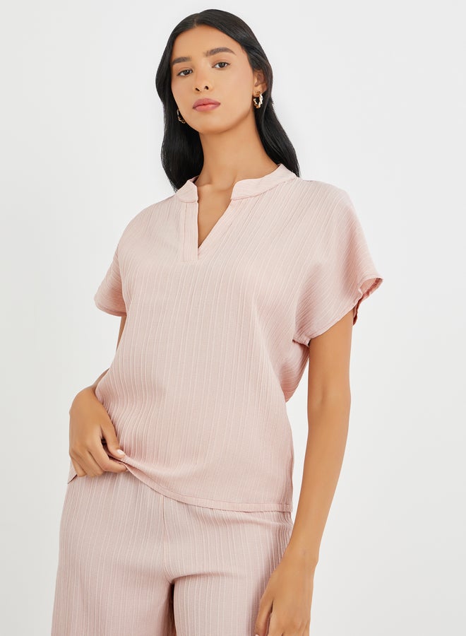 تايك تو طقم بلوزة بأكمام طويلة وسروال واسع الأرجل - Image 2