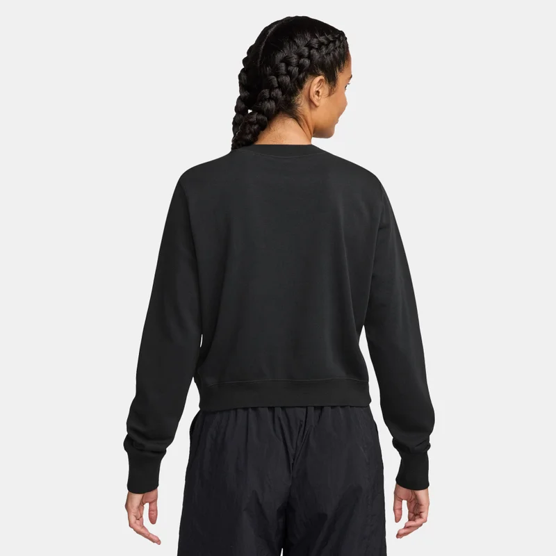 Nike Black Women's Sportswear Chill Terry Sweatshirt for Women | Best Price UAE