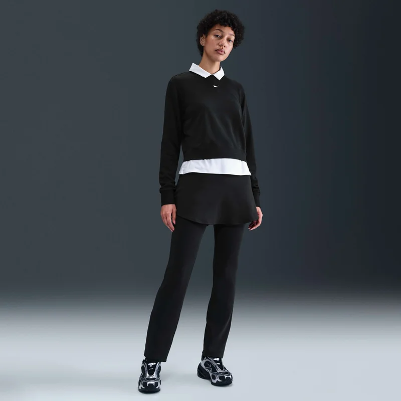 Nike Black Women's Sportswear Chill Terry Sweatshirt for Women | Best Price UAE