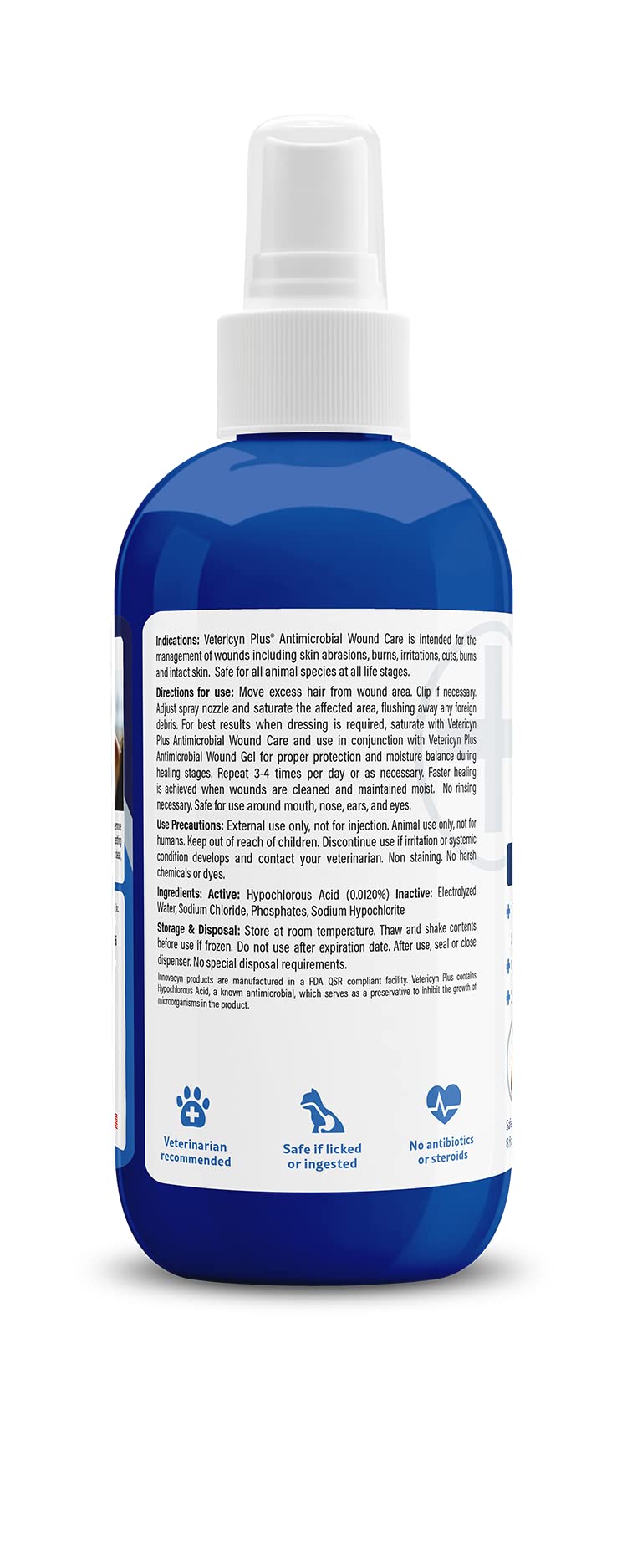 Vetericyn Plus Dog Wound Care Spray | Healing Aid and Skin Repair, Clean Wounds, Relieve Dog Skin Allergies, Safe for All Animals. 8 ounces - Image 3