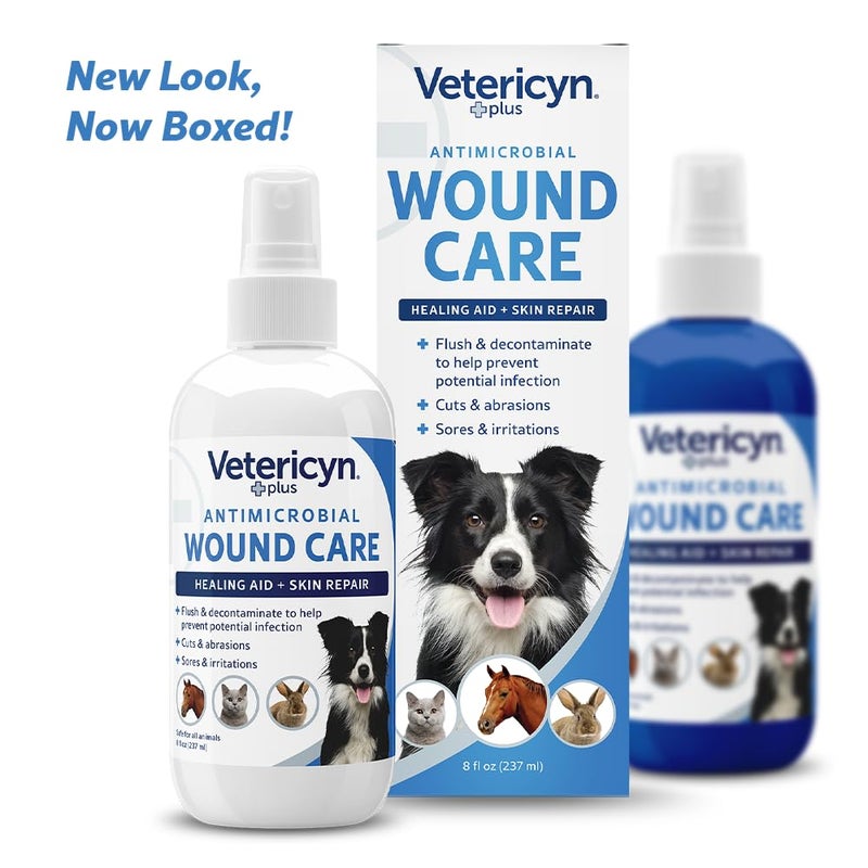 Vetericyn Plus Dog Wound Care Spray | Healing Aid and Skin Repair, Clean Wounds, Relieve Dog Skin Allergies, Safe for All Animals. 8 ounces - Image 2