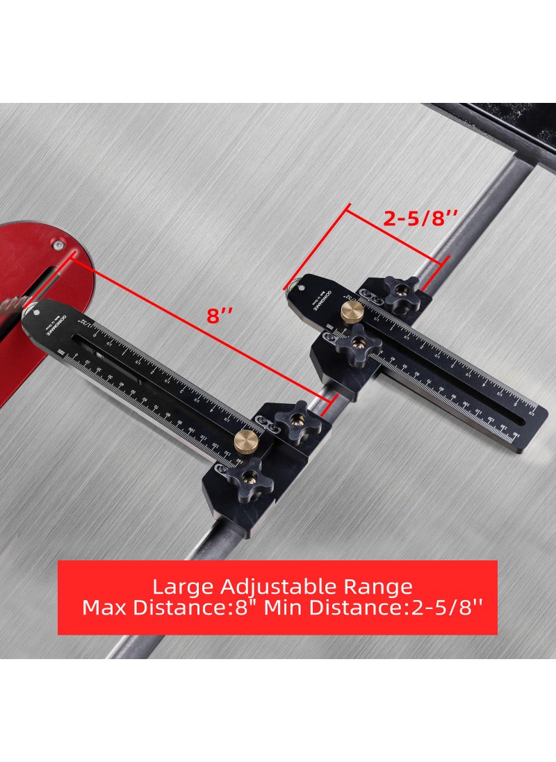 goingmake GOINGMAKE Thin Rip Jig Table Saw Jig Guide for Making Repetitive Narrow Thin Strip Cuts Woodworking Tools Fast Thin Ripping Guide for Table Saw Band Saw Router Table Fits for 3/8" x 3/4" T Slot  - Image 3