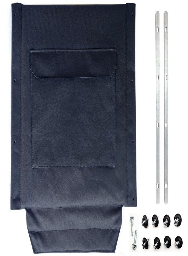 ForconMed Cruiser iii Wheelchair Replacement Back,18"*17",Nylon Fabric,Back Storage Bag,Velcro,Back pad Width 18"*Height 17",Universal 18 inch K3 Wheelchair Back, W/Hardware,Replacement Parts,(1Ea,Black) - Image 2