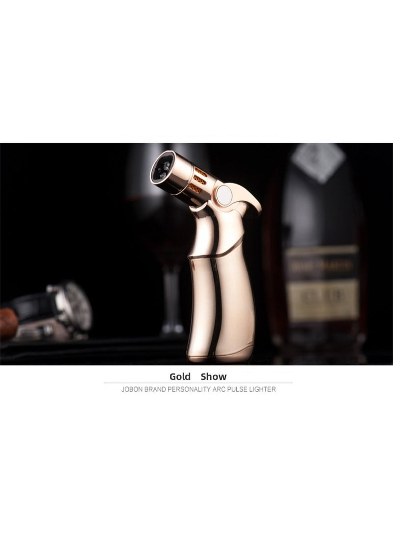 ولاعة مقاومة للرياح بزاوية 360 درجة، ولاعة سيجار، ولاعة غاز، ولاعة فحم، لهب قابل للتعديل، ولاعة معدنية قابلة لإعادة التعبئة بلهب 4Jet (البوتان غير مشمول) - Image 5