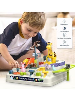 Hanayo Wheels Track Set with 4 Toy Car Set Multi-Lane Preschool Educational City Rescue Cartoon Car Race Track Big Adventure Puzzle Rail Car Coasting Magnetic Slot Toys For Kids  - Image 3