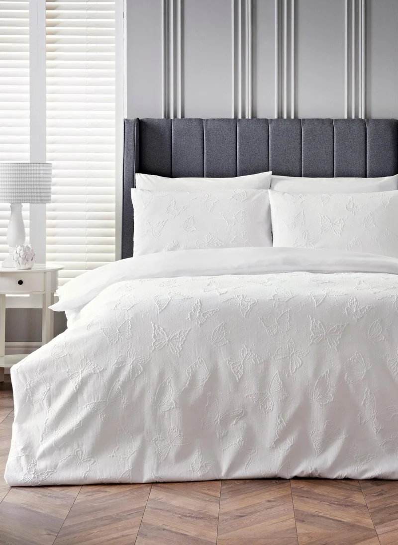 Matalan White Butterfly Duvet Cover