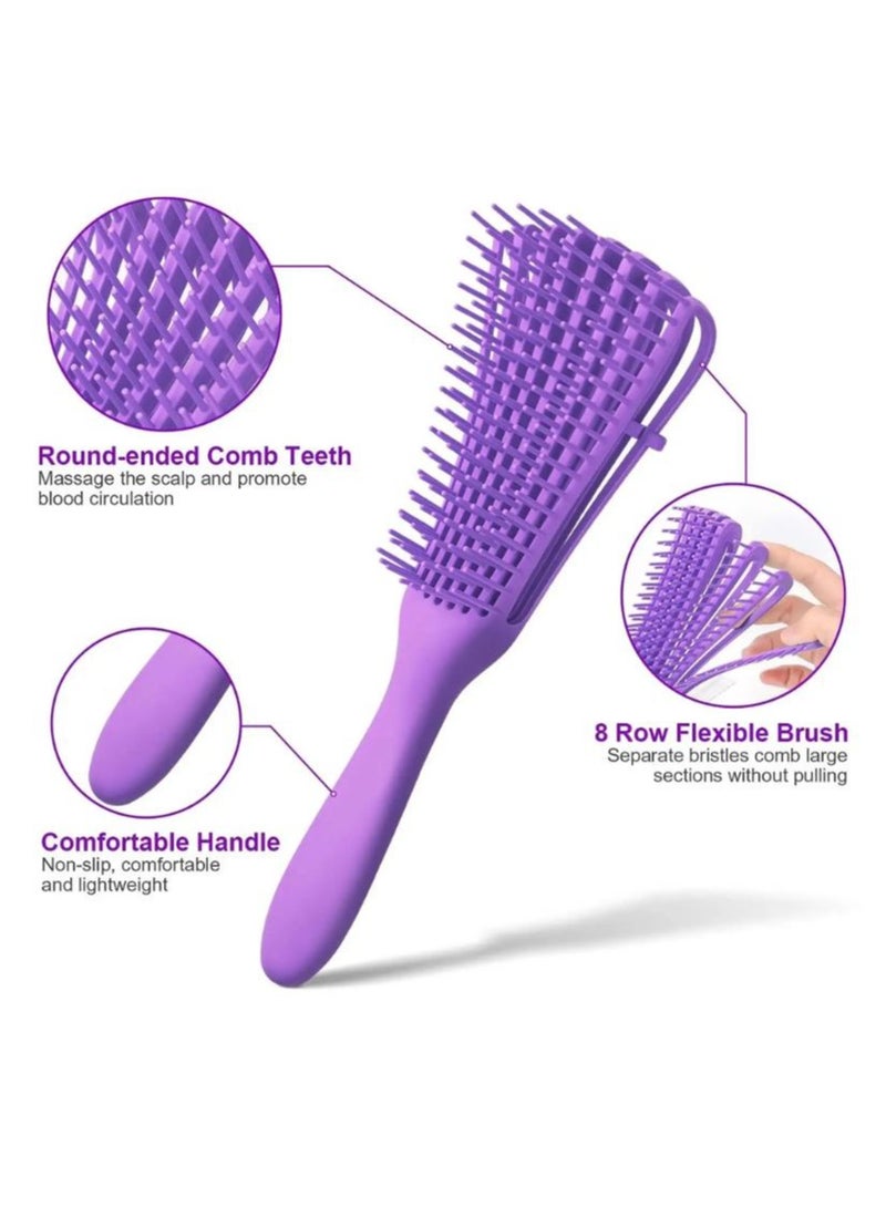 برايم بي جافاودان فرشاة شعر لفك تشابك الشعر الرطب والمجعد ومشط تدليك فروة الرأس سهل التنظيف. - Image 3