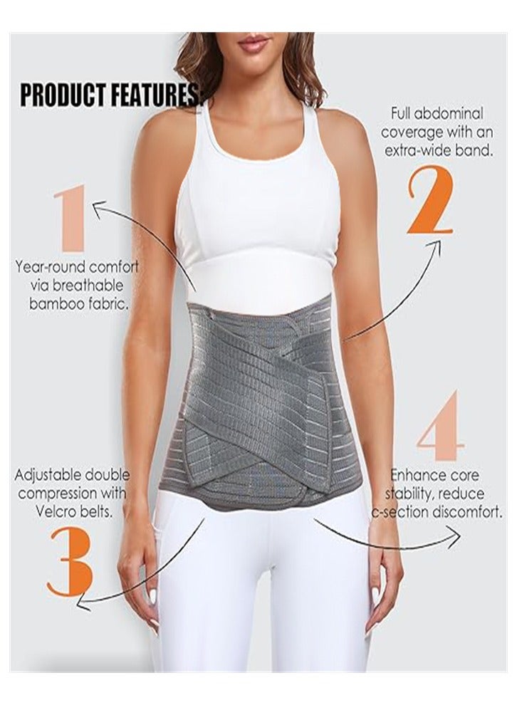 Generic Postnatal Belly Band, Lumbar/Pelvic Support Belt for Stomach Recovery and Back Pain Relief (Bamboo Charcoal Fibre Polyester) (Extra Large)  - Image 4