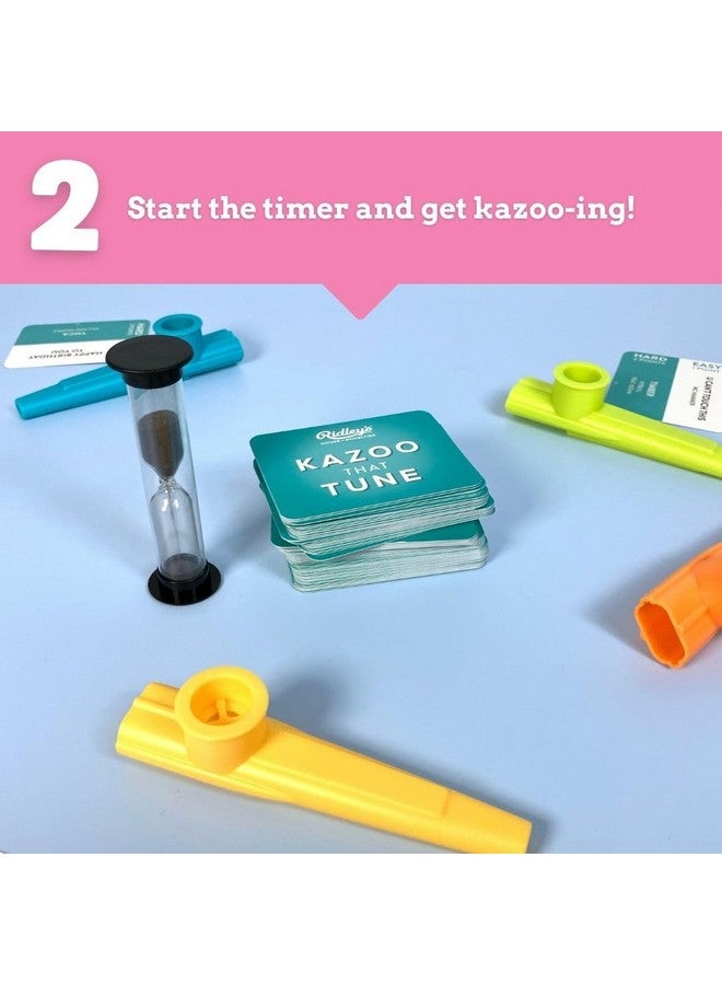 Ridley's Ridley’s Kazoo That Tune Song Guessing Game - Fun Song Games for Families, Fast-Paced Game for 2-4 Players, Ages 8+ - Includes 4 Kazoos and over 200 Well-Known Tunes - Image 4