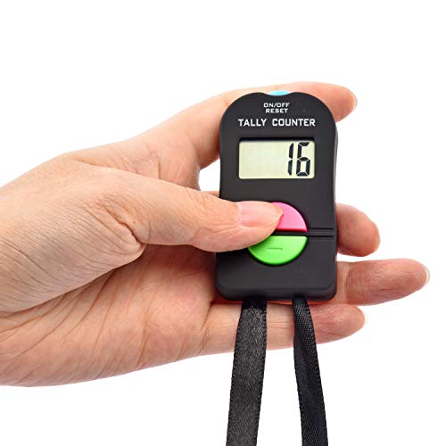 Woniutch Electronic Tally Counter/Handheld Number Clicker with Lanyard, 4-Digital,Disc Golf/Baseball Pitch/Bus Driver/Fish/Crochet Row Count (1 Pack) - Image 4