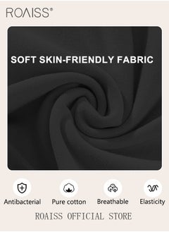roaiss Comfortable and Supportive Maternity Leggings for Plus Size Women High Waisted Seamless Design with Belly Support Anti Slip Features Relieves Waist Pressure Elastic and Skin Friendly Fabric  - Image 5
