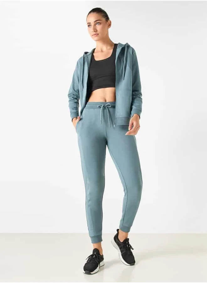ADOT by Splash Panelled Joggers with Pockets and Drawstring Closure