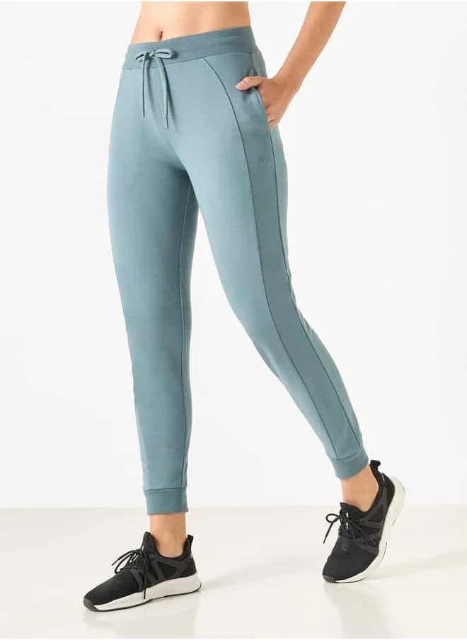 ADOT by Splash Panelled Joggers with Pockets and Drawstring Closure