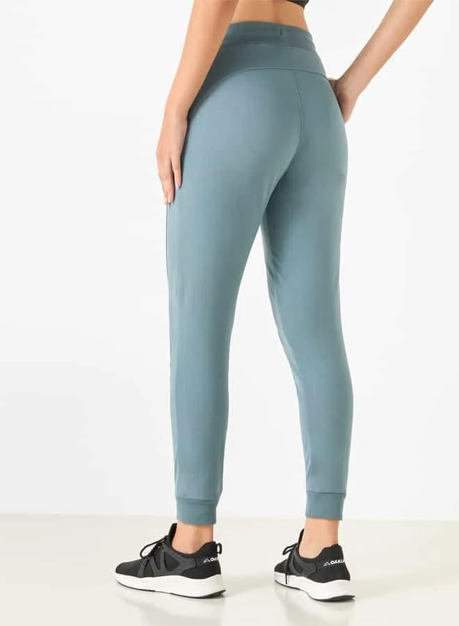 ADOT by Splash Panelled Joggers with Pockets and Drawstring Closure