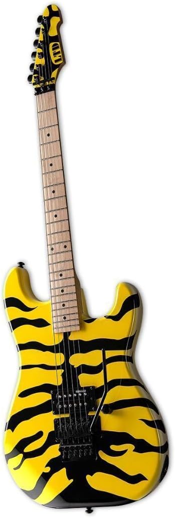 ESP جيتار كهربائي ESP LTD جورج لينش GL200MT أصفر مع رسومات نمر - Image 3