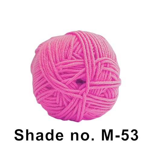 VCR 4ply Hot Pink Red Yarn, 100 Grams Hank, 190 Meters Length, Acrylic Ball for Crochet and Knitting, Soft Crosia Threads, Pack of 1 Yarn, Suitable for DIY Crafts - Image 2