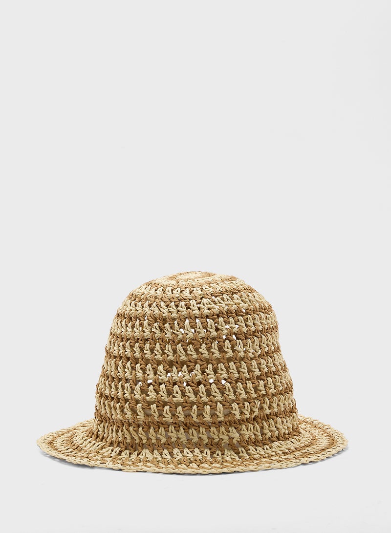 سفنتي فايف قبعة دلو من القش - Image 3