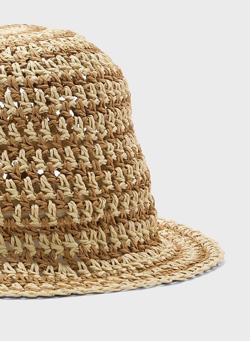 سفنتي فايف قبعة دلو من القش - Image 2
