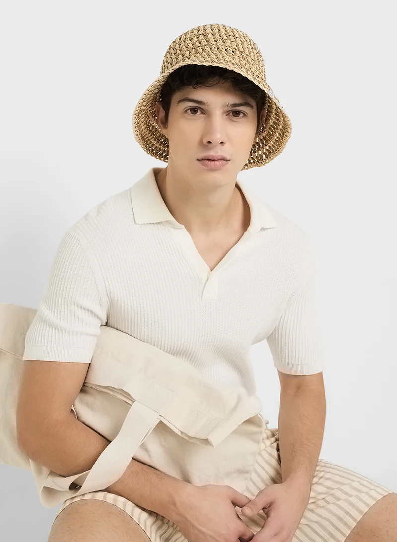Seventy Five Straw Bucket Hat
