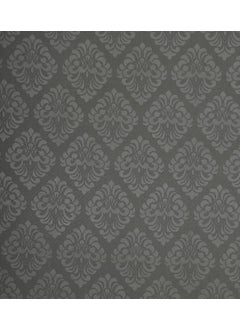 BROMWICK BROMWICK 300 TC Microfiber Damask Double Bed Sheet with Two Pillows Covers 90x100 Inches Dark Gray  - Image 5