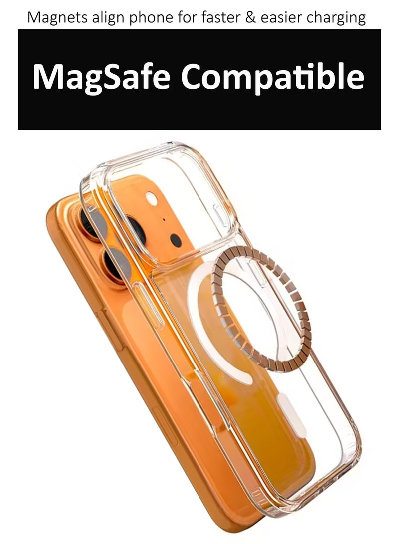 For Apple iPhone 17 Pro Max Magnetic Case, Compatible with MagSafe/Wireless Charging【Anti-Yellowing】Crystal Clear Shockproof Protection Back Cover, Ultra Slim Strong Magnet Phone Shell Case for Apple iPhone 17 Pro Max - Image 2