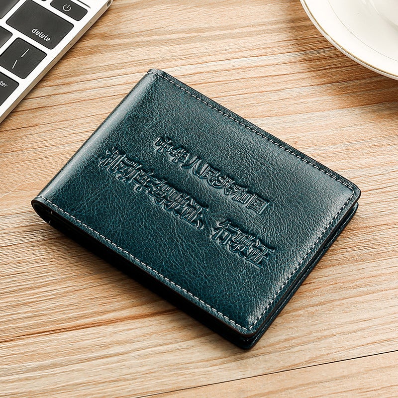 Upgraded Leather Driving License Holder Unisex Green