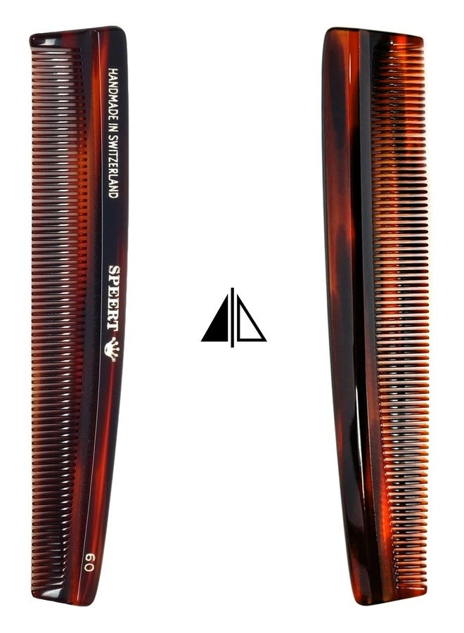 Speert #60 Handmade Narrow Tooth Comb Tortoise Havana Acetate Fine Straight Thin Detangling Parting Grooming Teasing Hair Styling Hairdresser Barber Hairdressing Wet Dry Pocket Travel Women Men Kids - Image 5