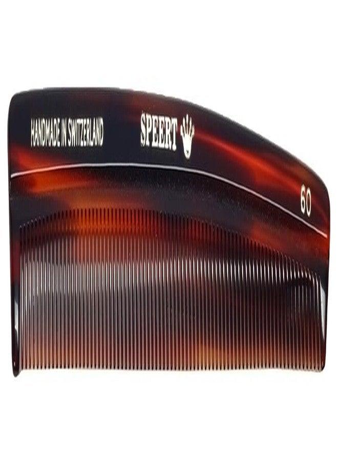 Speert #60 Handmade Narrow Tooth Comb Tortoise Havana Acetate Fine Straight Thin Detangling Parting Grooming Teasing Hair Styling Hairdresser Barber Hairdressing Wet Dry Pocket Travel Women Men Kids - Image 1