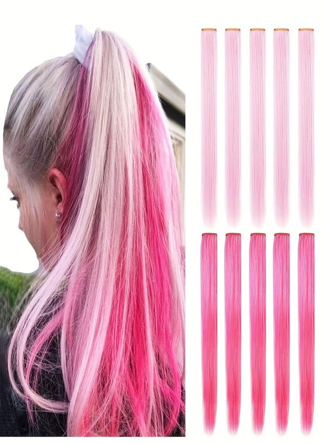 Chanderkash Set of 2 Highlights Colored Hair Clips for Girls & Women Hair Tinsels Fake Hair - Image 2