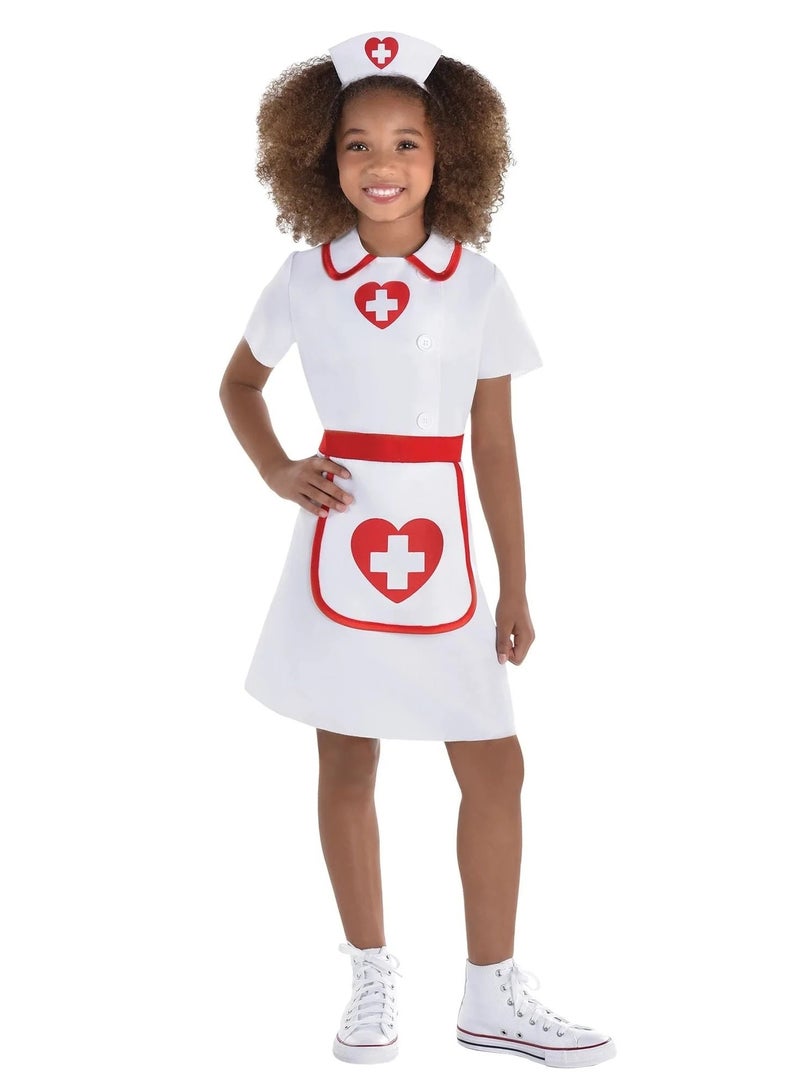 Amscan Sweetheart Nurse Costume for Girls, Medium (8-10 Years)  - Image 1