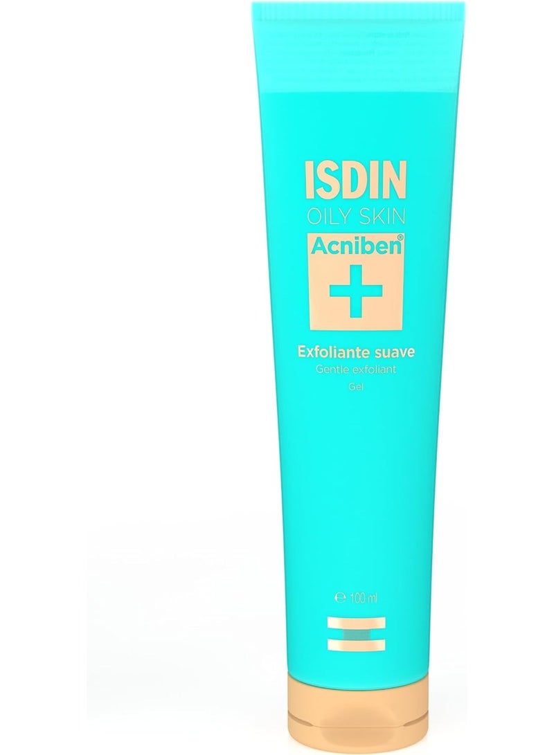 ISDIN Oily Skin Acniben Gentle Exfoliant Gel, 100 ML, Pore-cleansing, For Oily and Acne-prone Skin - Image 1