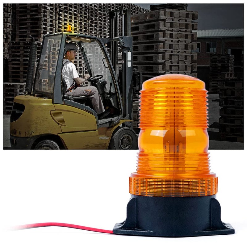 Xprite Xprite 30 LED Amber Forklift Beacon Strobe Light Safety Warning Flashing Lights for 10-110V Mower, ATV, Trucks, Tractor, Golf Carts, UTV, Cars, Bus 