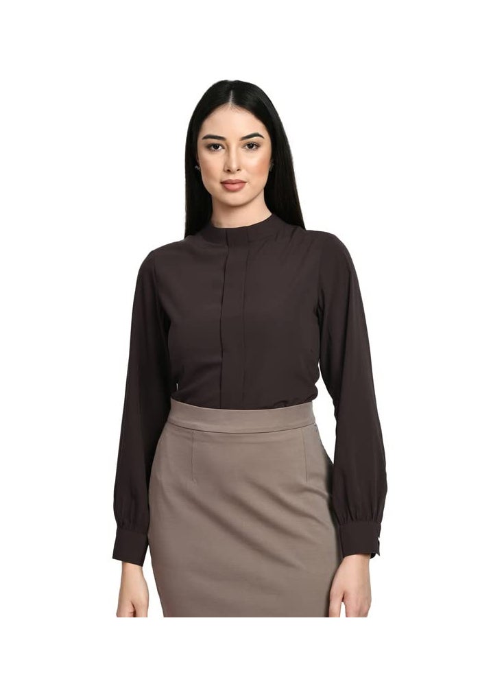 Exude Brown Formal Top for Women - Image 1