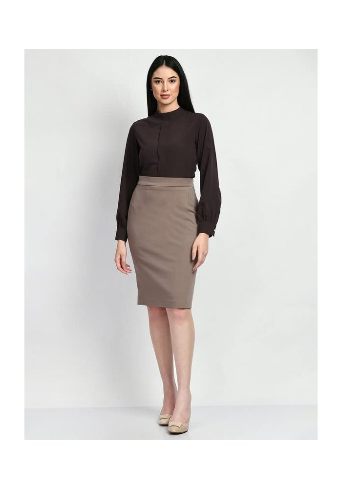 Exude Brown Formal Top for Women - Image 2