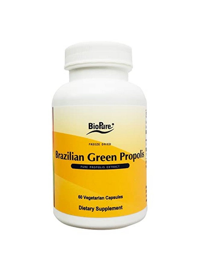 BioPure Brazilian Green Propolis Pure Propolis Extract Natural Freezedried Extract With Atrepillinc Ad Phenols To Support Respiratory Gastrointestinal And Immune Function 60 Capsules - Image 1