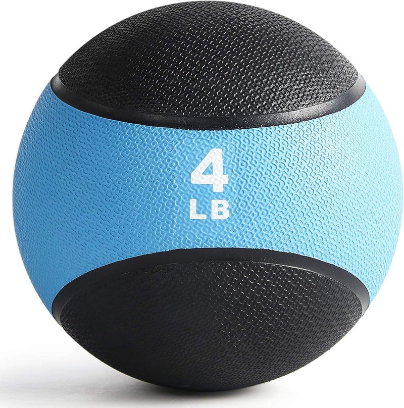 RitFit Weighted Medicine Ball - Non-Slip Rubber Shell & Dual Texture Grip - Workout Exercise Ball for Core Strength, Balance Training, Coordination Fitness - Multiple Weights & Colors - Image 1