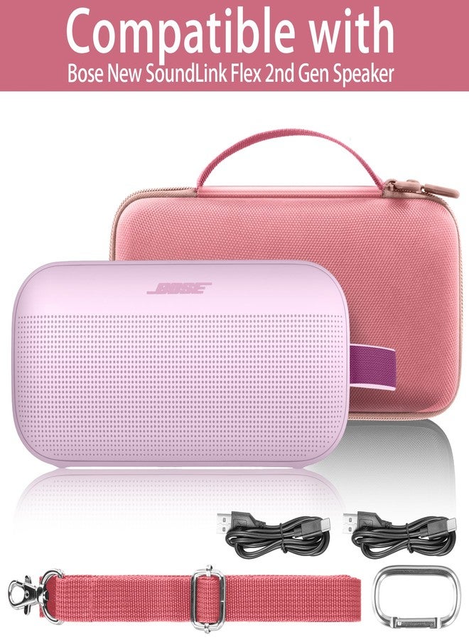 co2CREA Hard Travel Case Replacement for Bose New SoundLink Flex 2nd Gen/Bose SoundLink Flex Bluetooth Portable Speaker (Petal Pink Case) - Image 3