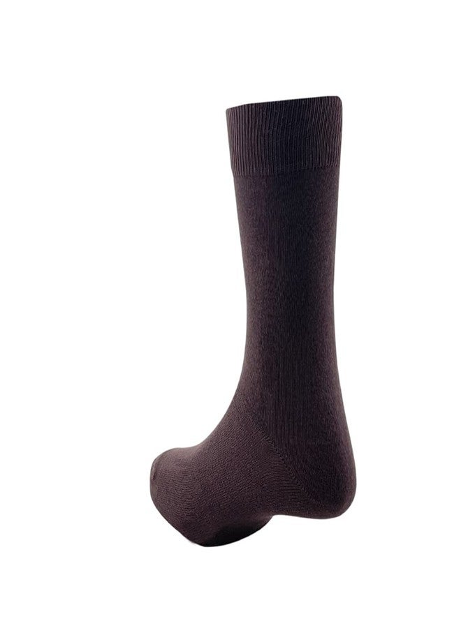 Peter England Full Length Men's Plain Pattern Socks - Brown - Image 3