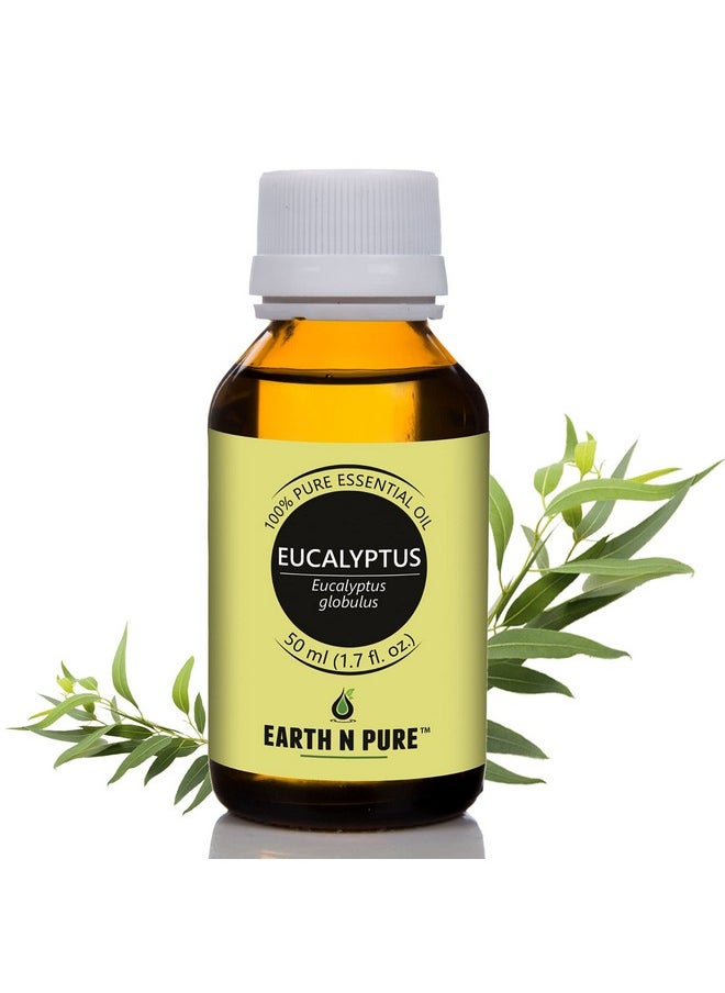 إيرث آند بيور زيت الأوكالبتوس العطري (زيت النيلجيري) غير مخفف، طبيعي، درجة علاجية 50 مل  - Image 2