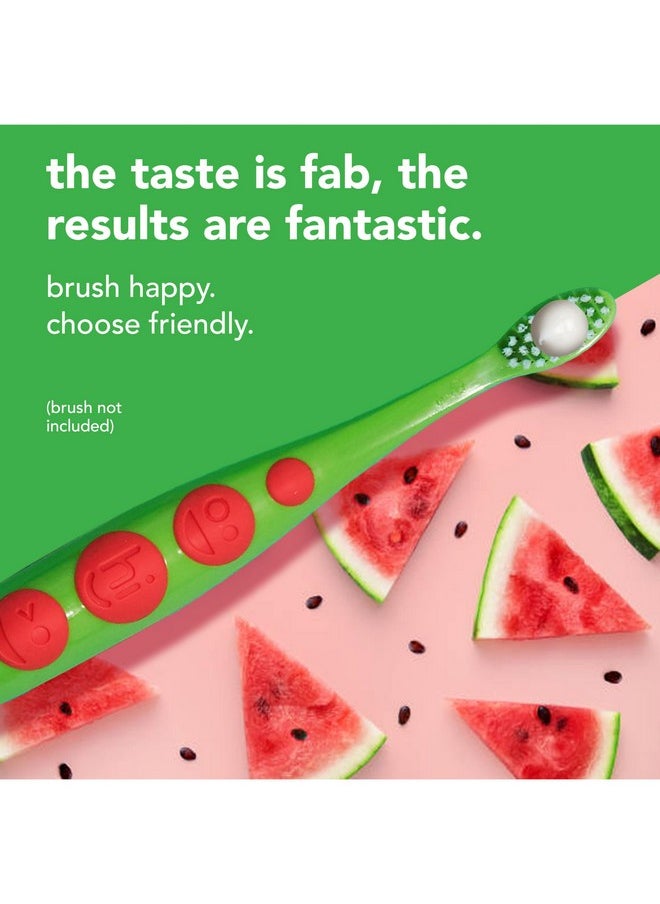 Hello Hello Natural Watermelon Flavor Baby & Kids Fluoride Free Toothpaste, Vegan, SLS Free, Gluten Free, Safe to Swallow for Baby and Toddlers, 4.2 Ounce (Pack of 3)  - Image 3