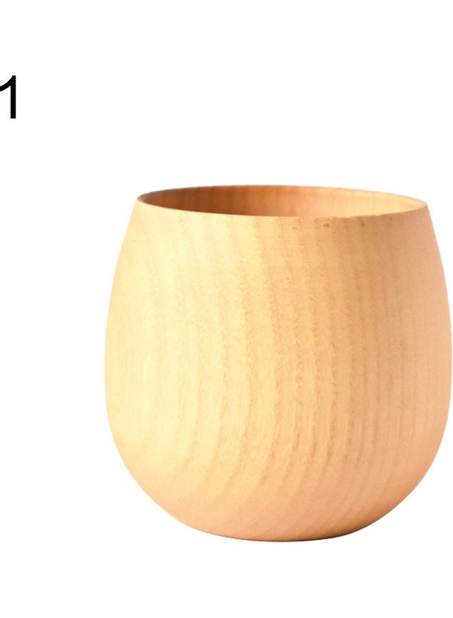 Y&D Wooden Big Belly Cup Yellow 8.75 x 8.05cm 