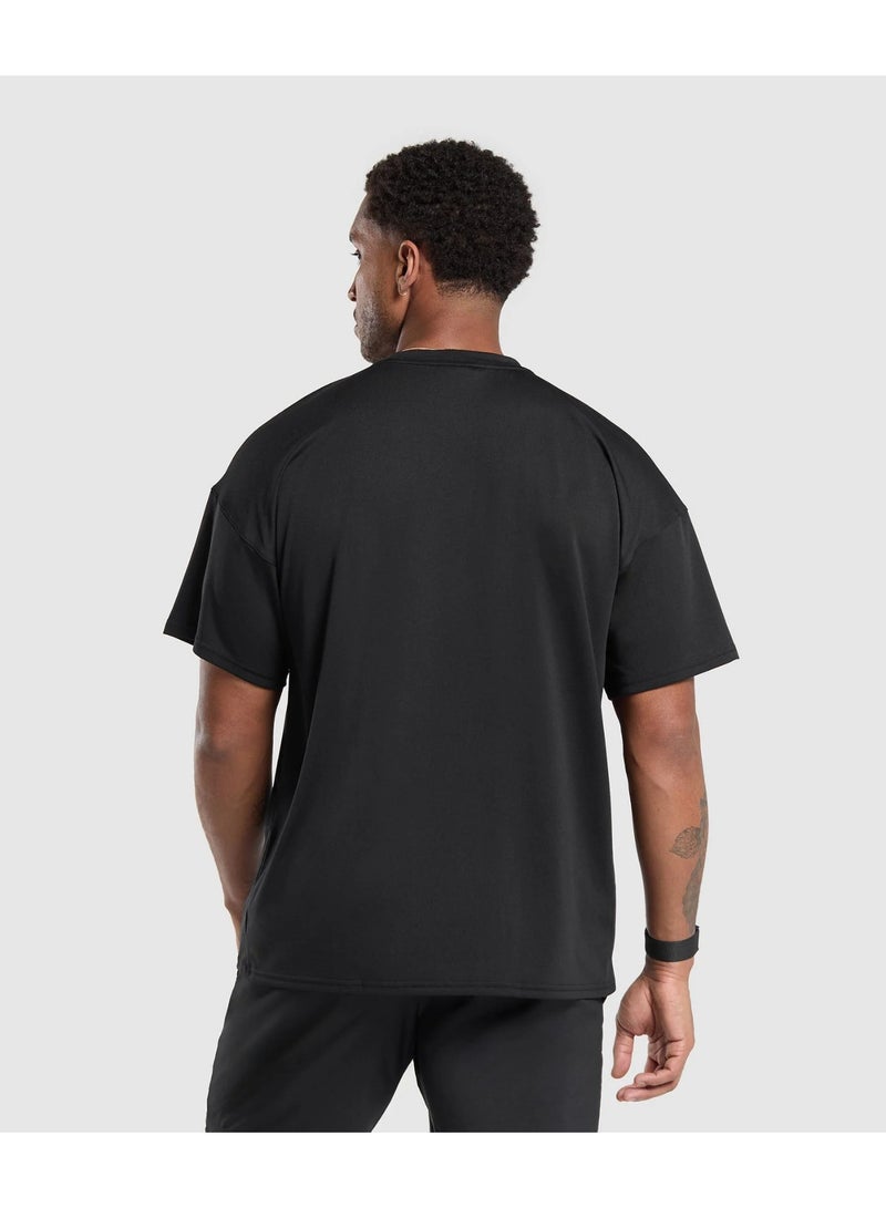 Gymshark Essential Oversized T-Shirt-(Black) - Image 2