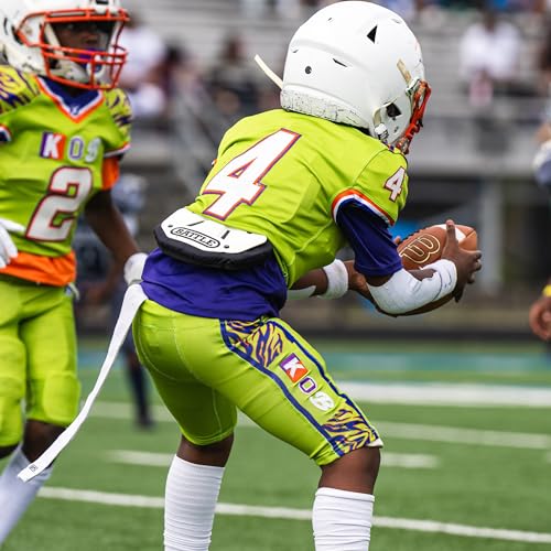 Battle لوحة ظهر كرة القدم من باتل سبورتس - واقي ظهر سفلي بقشرة صلبة مع رغوة مخصصة للحماية من الصدمات العالية - للشباب، أبيض/أسود - Image 5