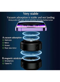 ESSAGER Double-Sided Phone Holder: Innovative Dual Suction Cup and Magnetic Design,Magnetic Suction Phone Mount,360°Rotation Magnetic Car Suction Cup Holder,Anti-Shake Adjustable Cell Phone Mount  - Image 5
