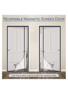 Y&D Magnetic Screen Door, Size 100cm x 210cm, Reversible Left Right Side Opening, Fireproof Material Not, Thicker Fiberglass Mesh, Pets Friendly Door for Living Room Bedroom Kitchen  - Image 3