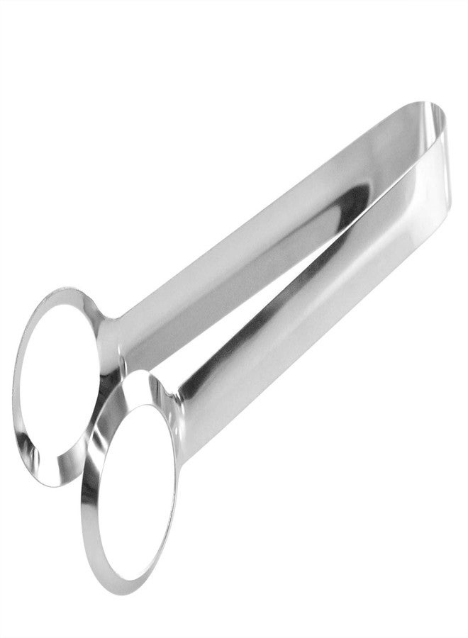 HOME-X Egg Tongs, Stainless-Steel Kitchen Tongs, Tongs for Serving Food, Dishwasher-Safe Metal Kitchen Utensils for Cooking, 7 ½” L x 1 ½” W x 3" H, Stainless-Steel - Image 1