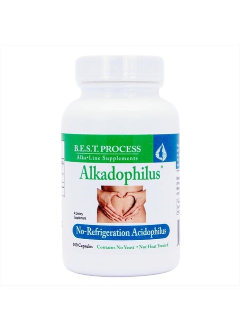 Alkadophilus Best Process Alkaline — No Refrigeration Probiotic & Prebiotic Digestive Supplement — 1.5 Billion CFU of Good Bacteria & Beetroot